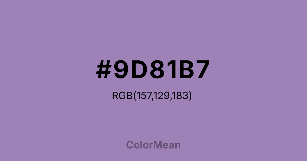 #9D81B7 color swatch