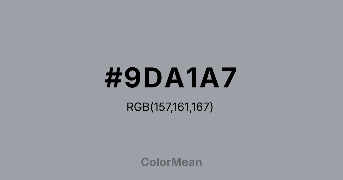 #9DA1A7 color swatch