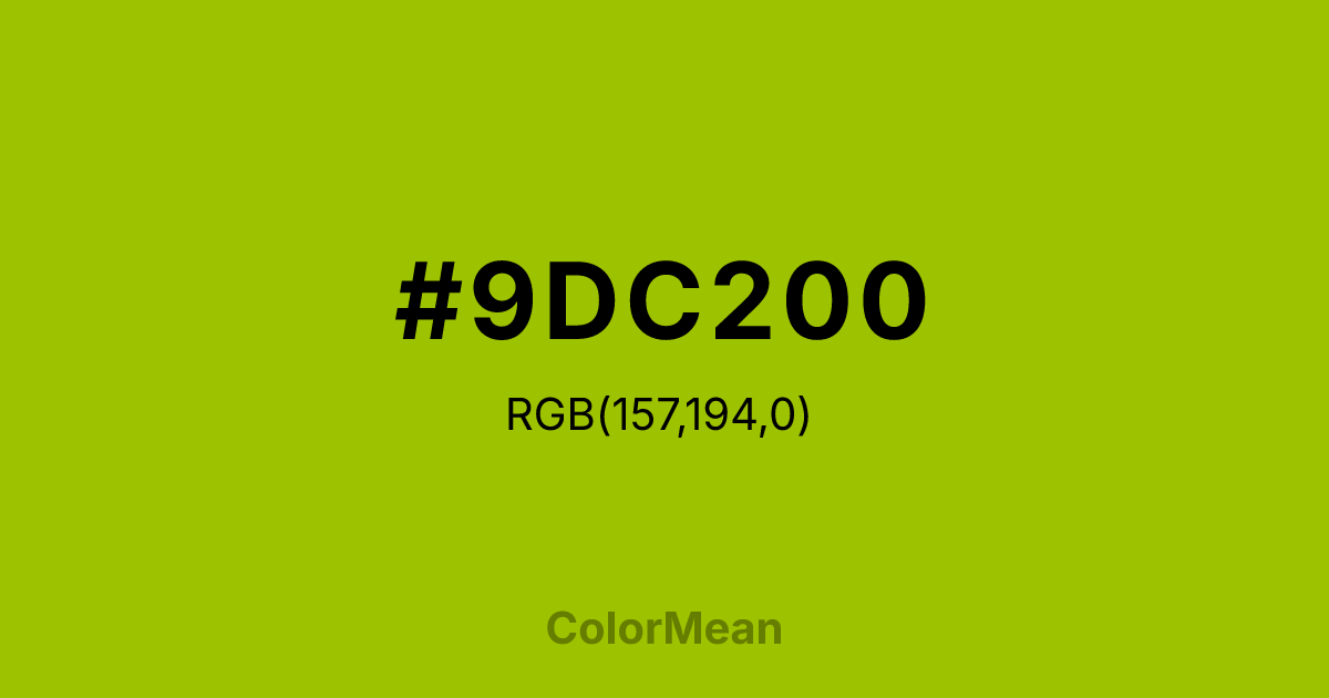 #9DC200 color swatch