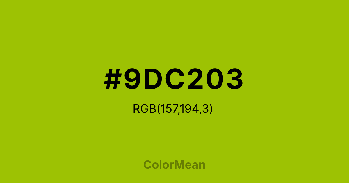 #9DC203 color swatch