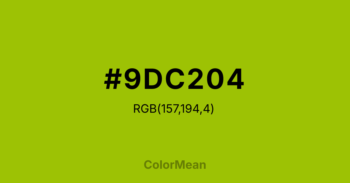 #9DC204 color swatch