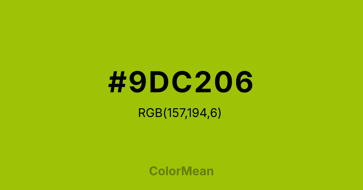 #9DC206 color swatch
