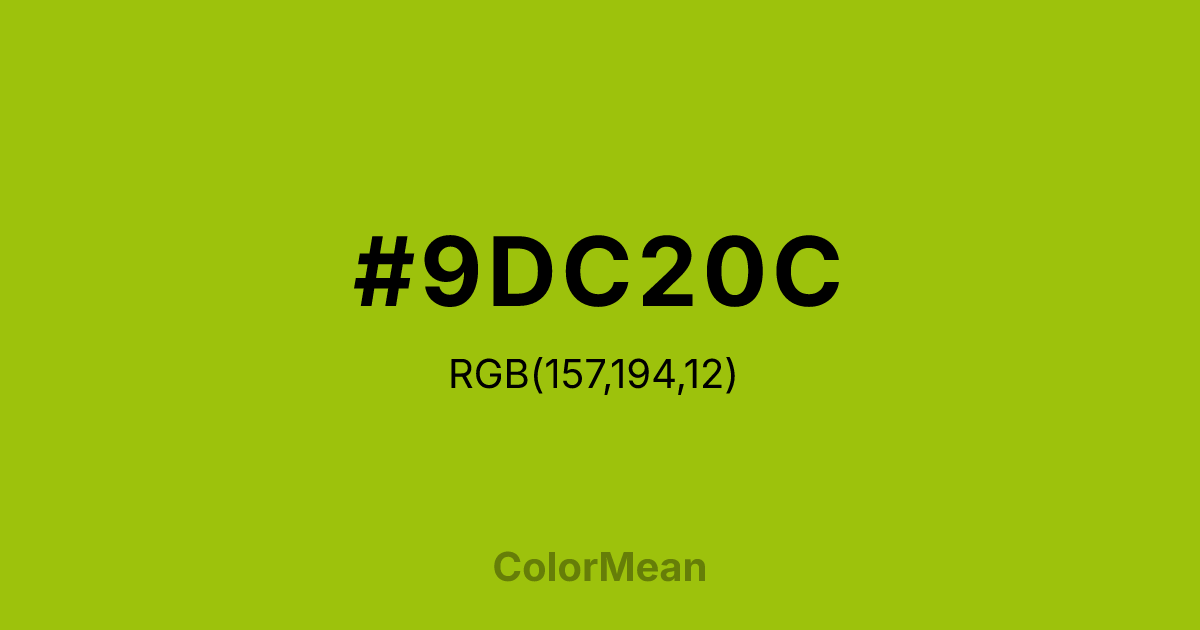 #9DC20C color swatch