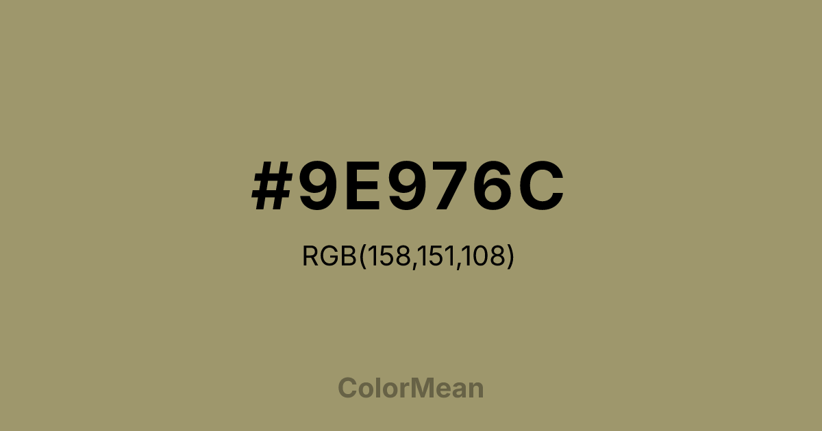 #9E976C color swatch