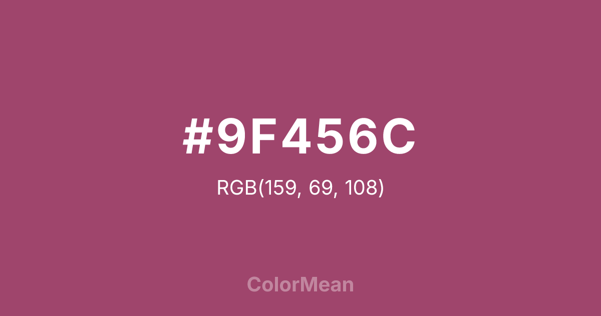 #9F456C color swatch