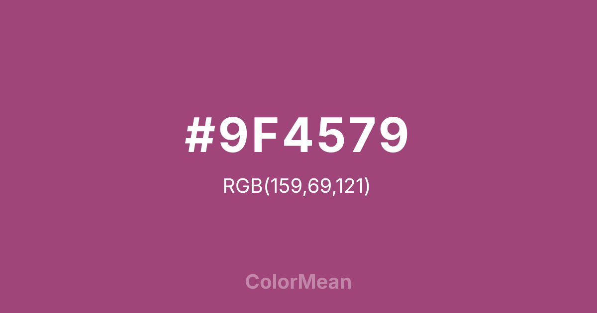 #9F4579 color swatch