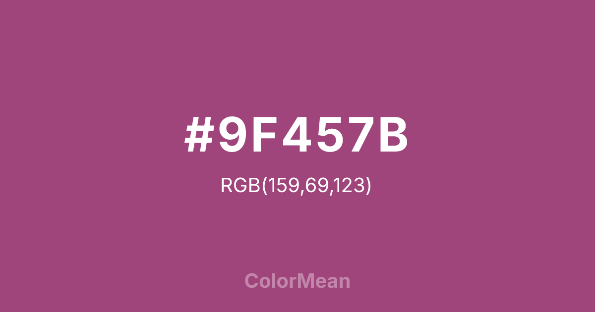 #9F457B color swatch