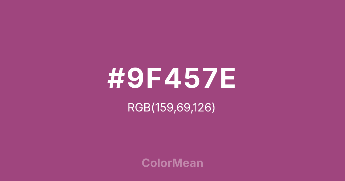 #9F457E color swatch
