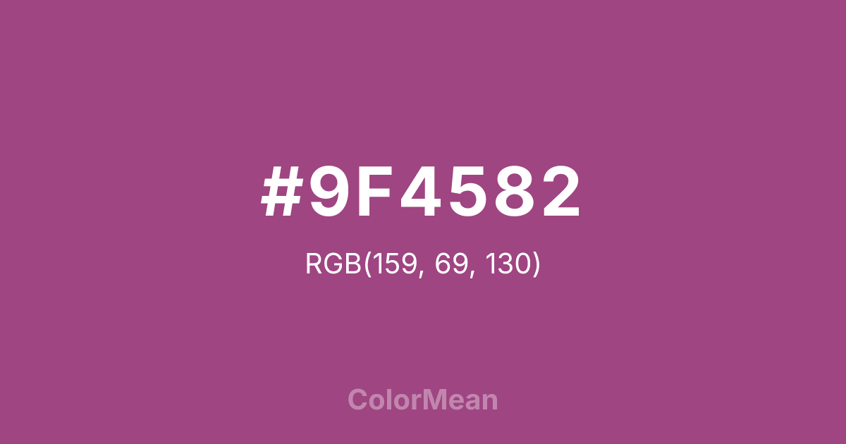 #9F4582 color swatch