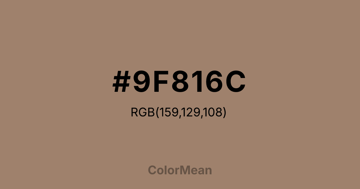 #9F816C color swatch
