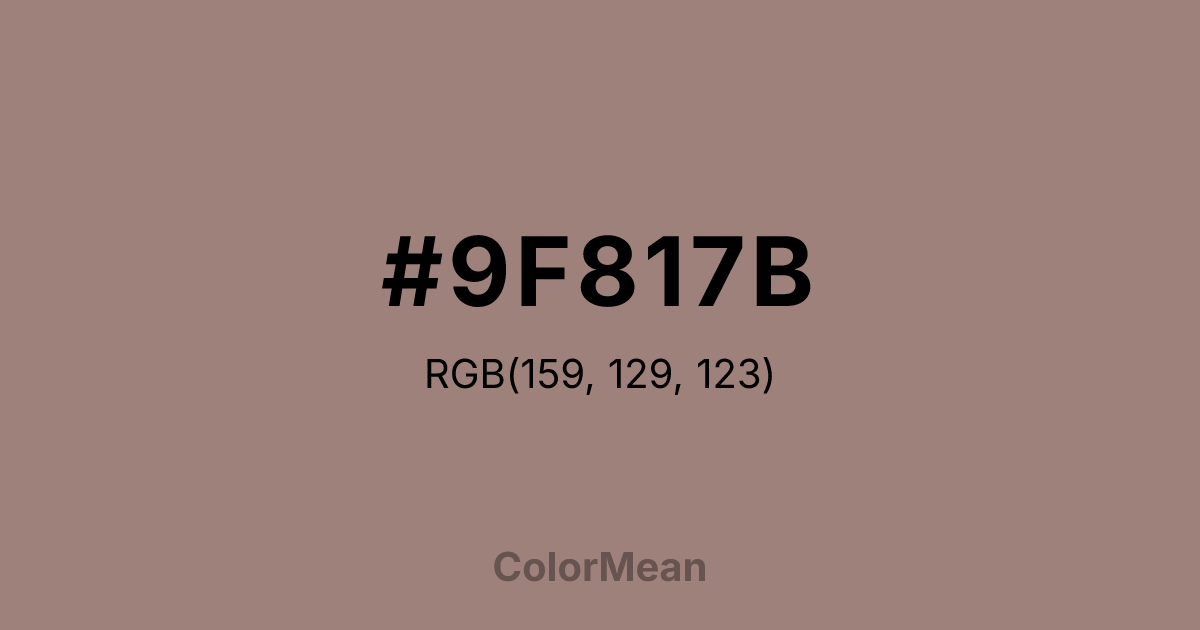 #9F817B color swatch