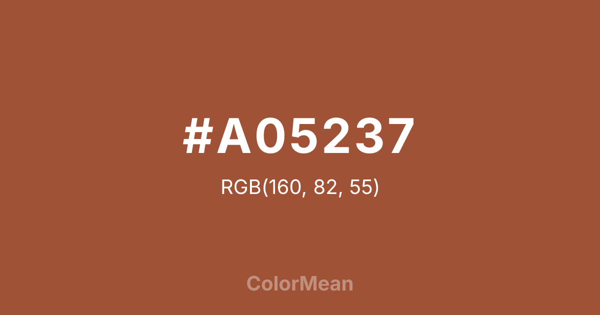 #A05237 color swatch
