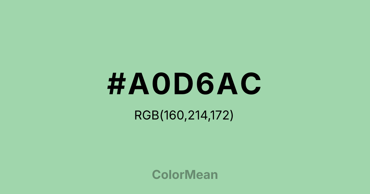 #A0D6AC color swatch