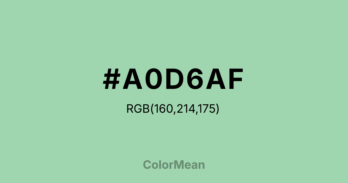 #A0D6AF color swatch