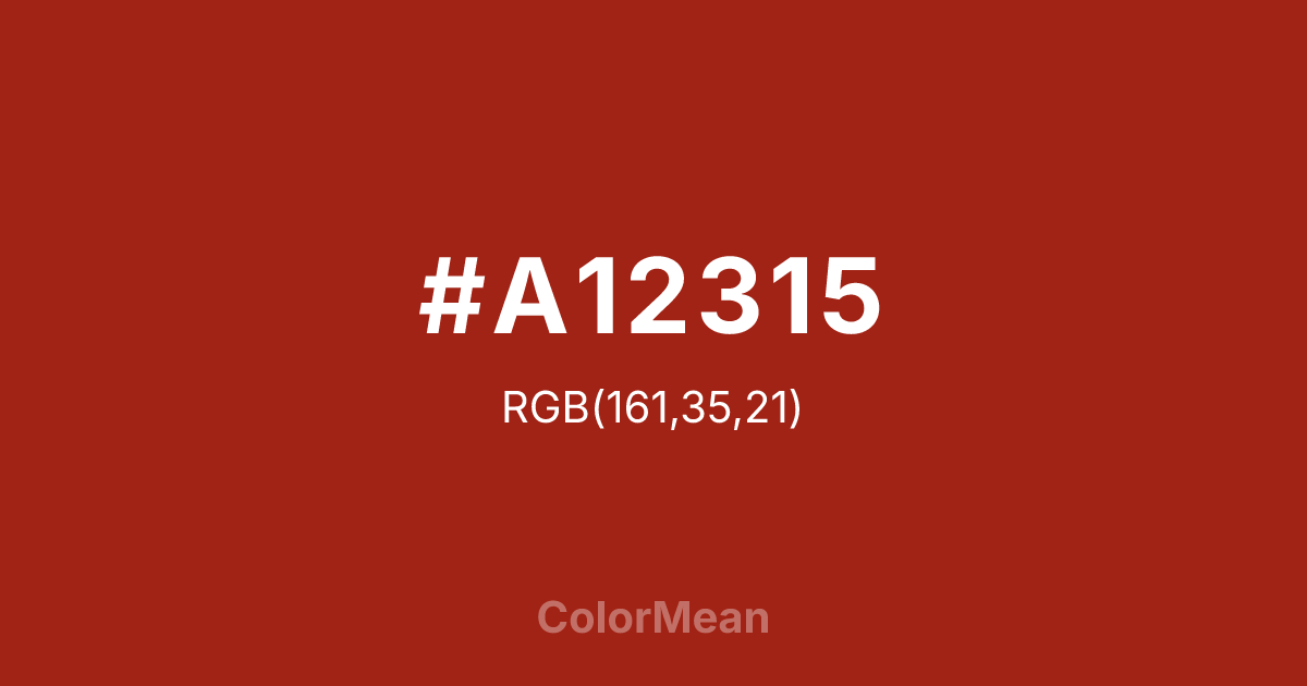 #A12315 color swatch