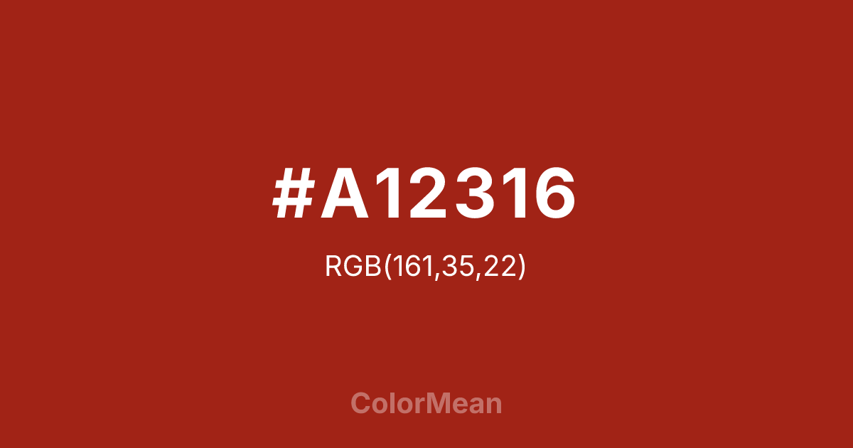 #A12316 color swatch