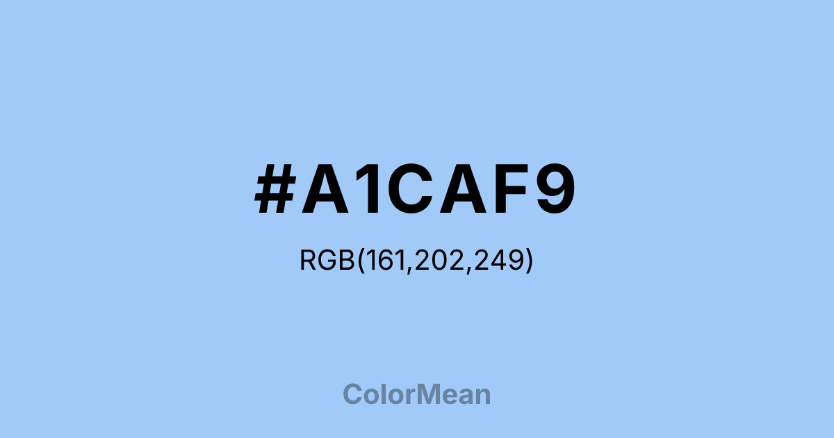 #A1CAF9 color swatch