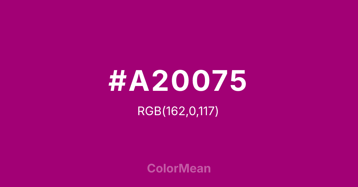 #A20075 color swatch