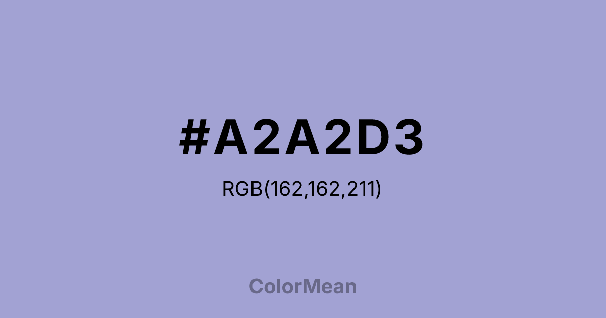 #A2A2D3 color swatch