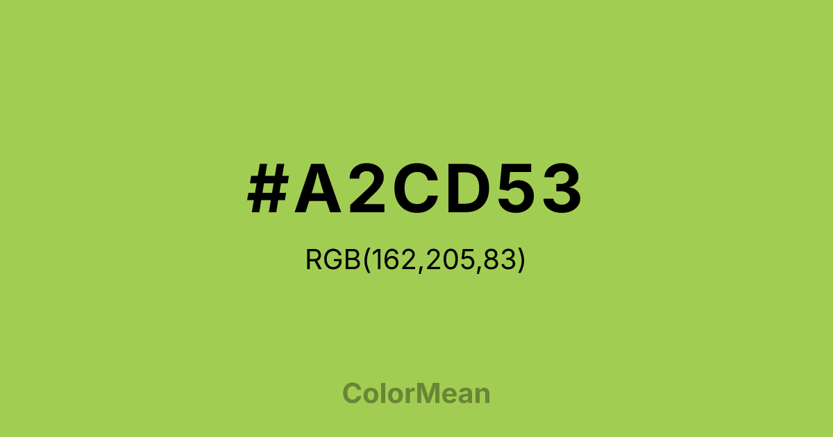 #A2CD53 color swatch