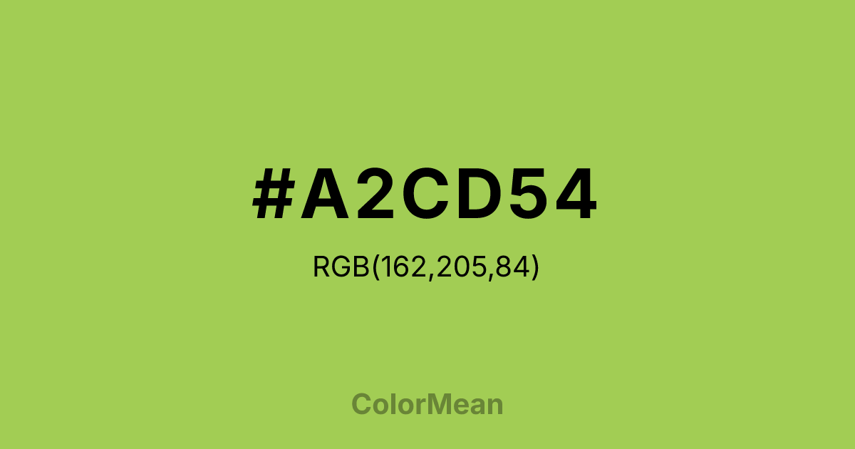 #A2CD54 color swatch