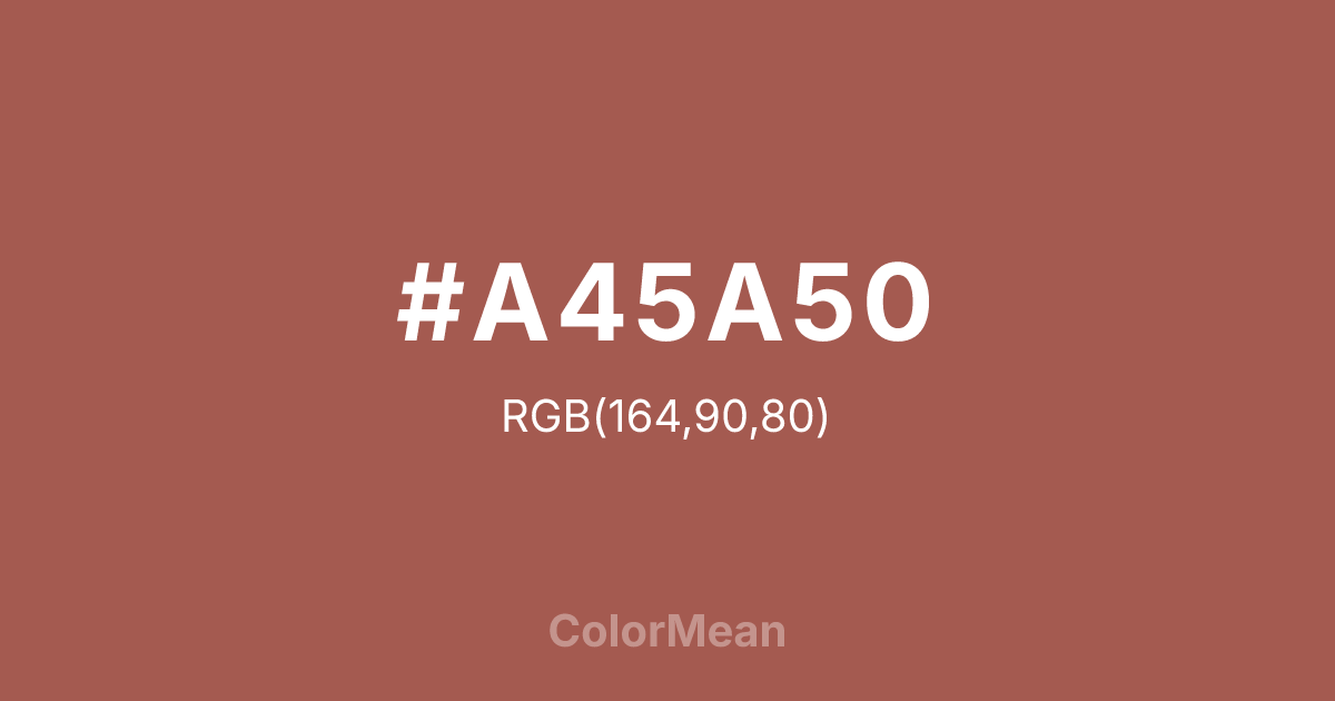 #A45A50 color swatch