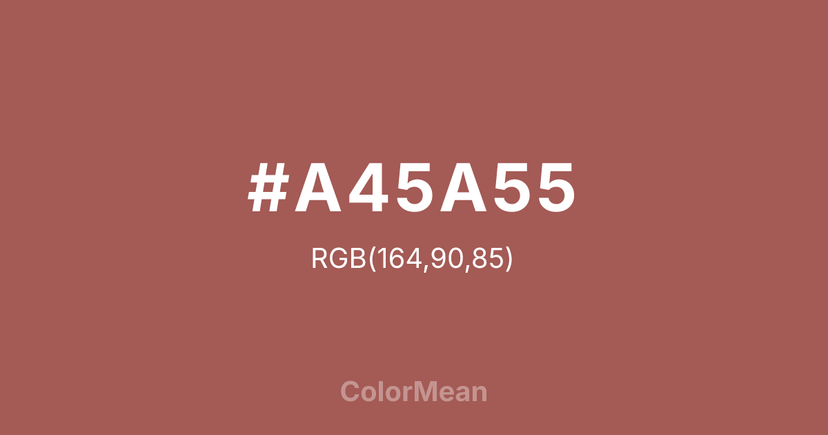 #A45A55 color swatch
