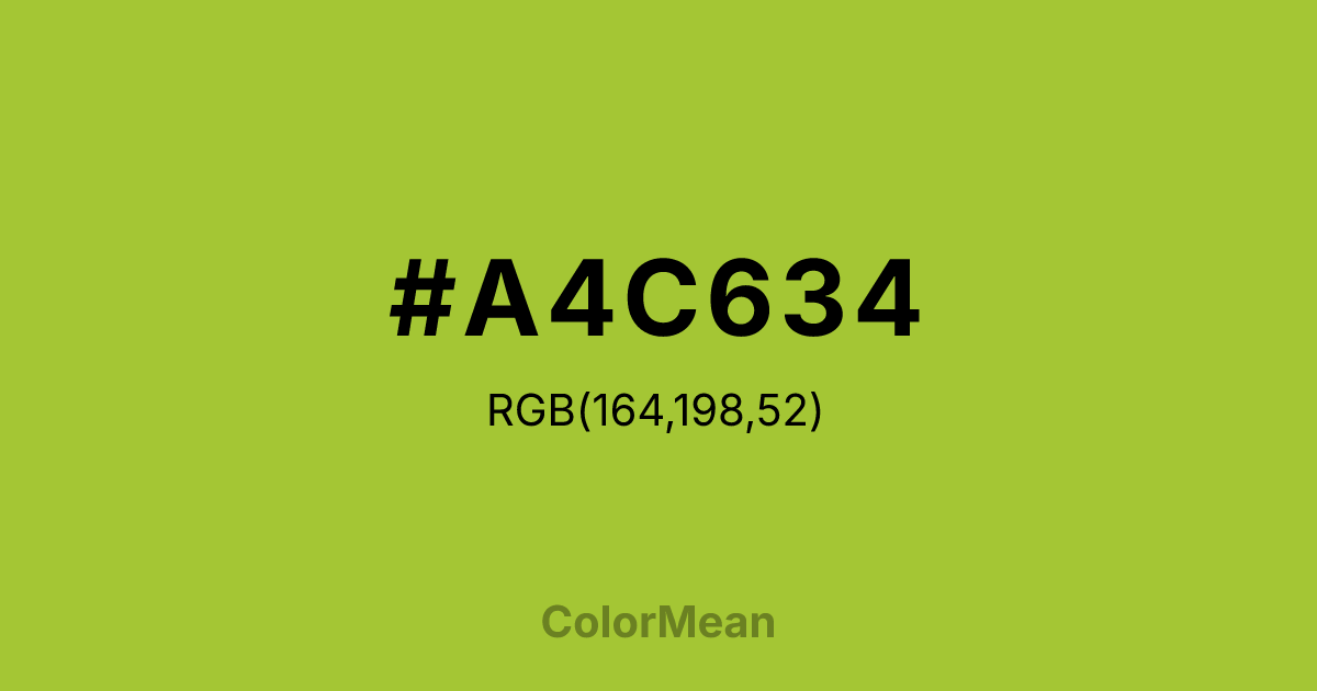 #A4C634 color swatch