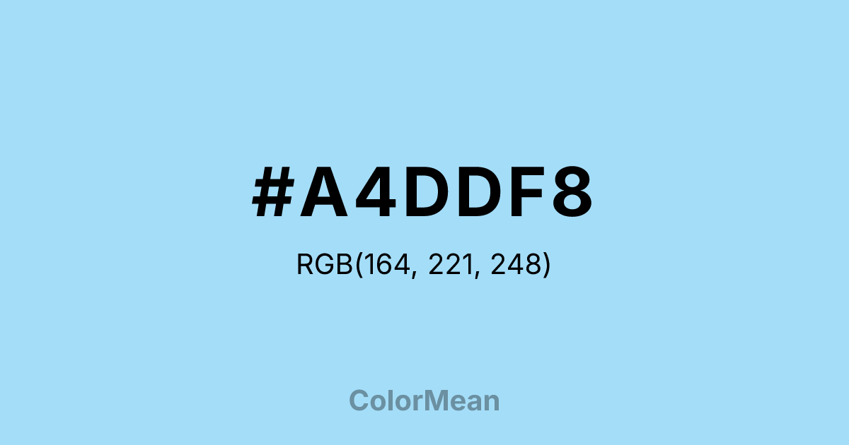 #A4DDF8 color swatch