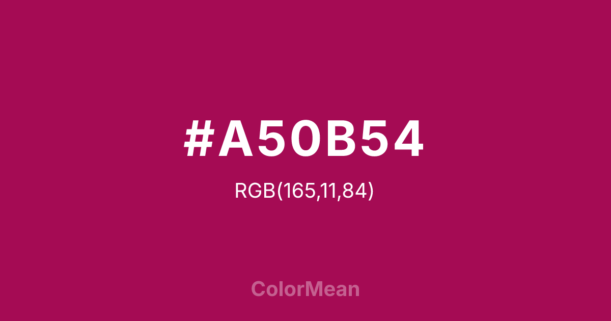 #A50B54 color swatch