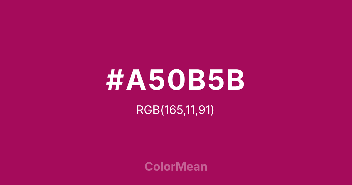 #A50B5B color swatch