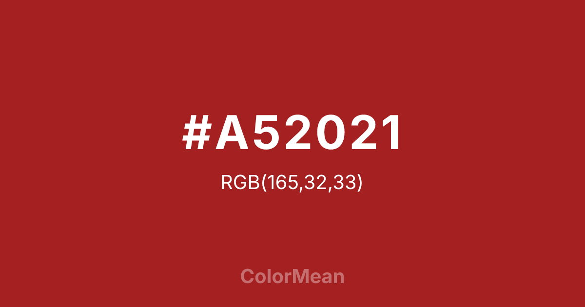 #A52021 color swatch