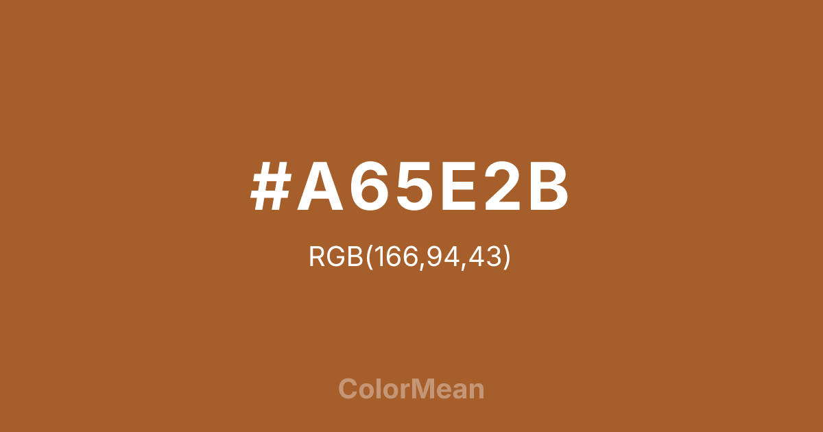 #A65E2B color swatch