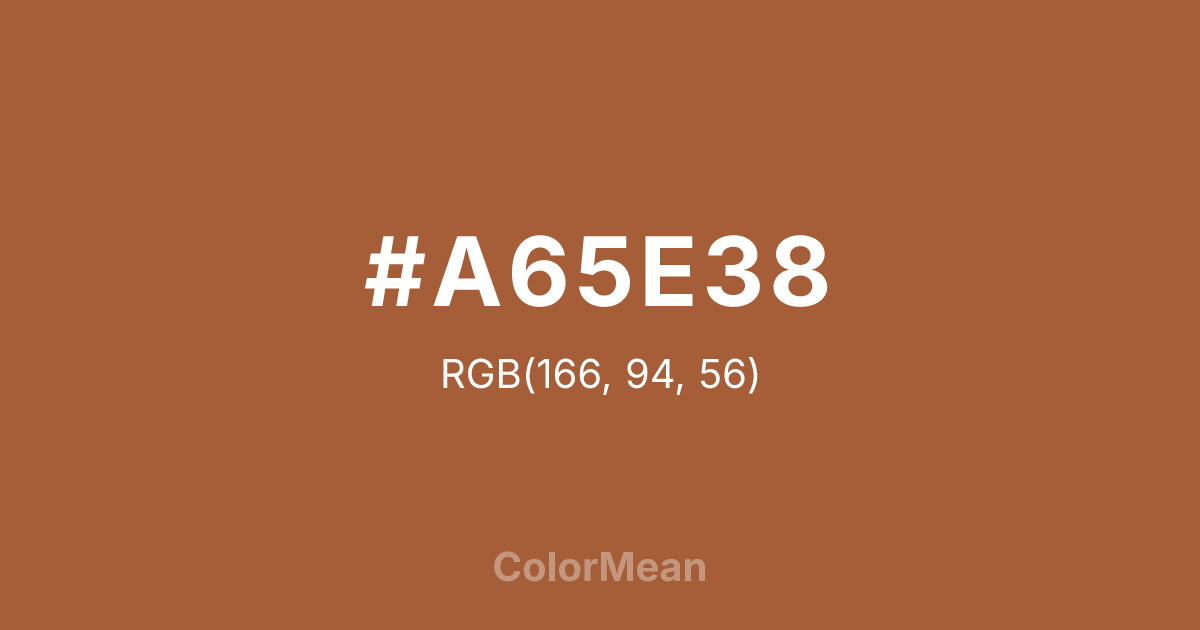 #A65E38 color swatch