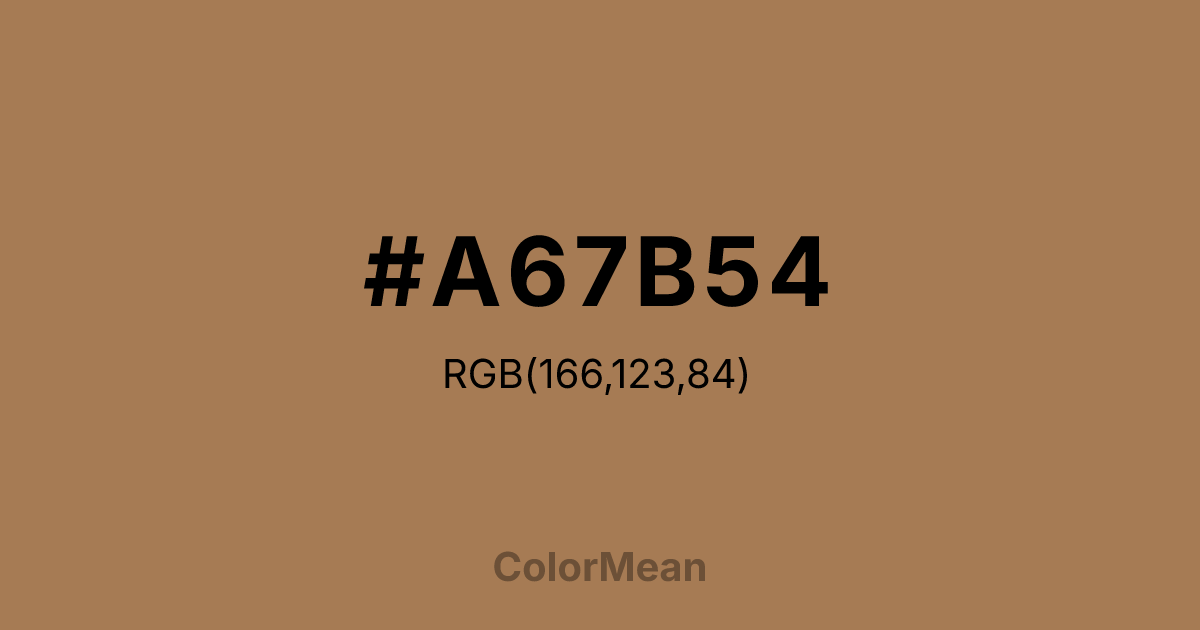 #A67B54 color swatch