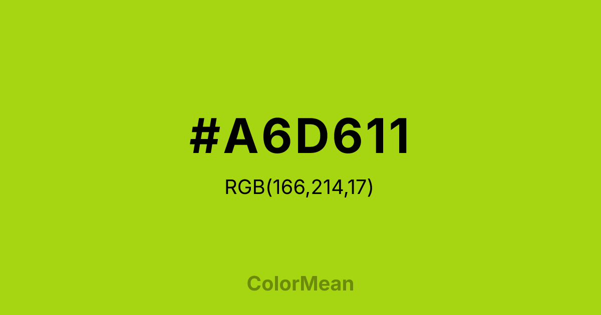 #A6D611 color swatch