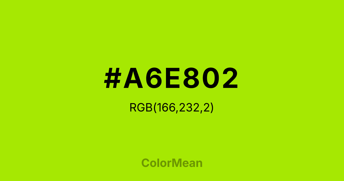 #A6E802 color swatch