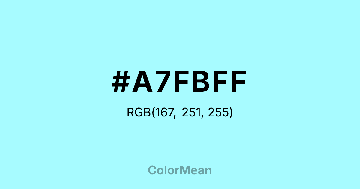 #A7FBFF color swatch