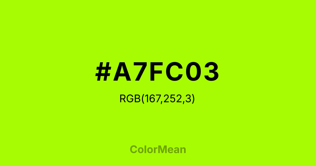 #A7FC03 color swatch