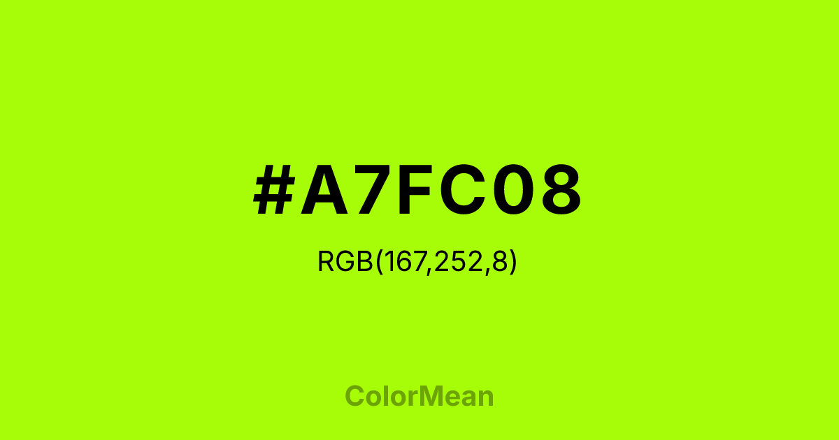 #A7FC08 color swatch