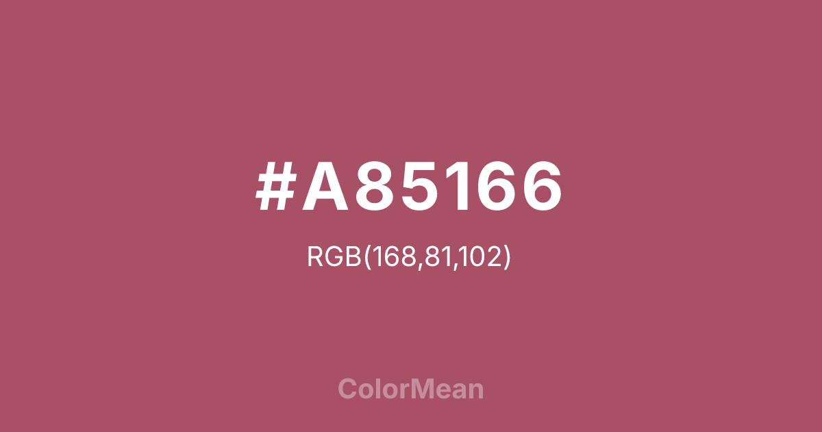 #A85166 color swatch