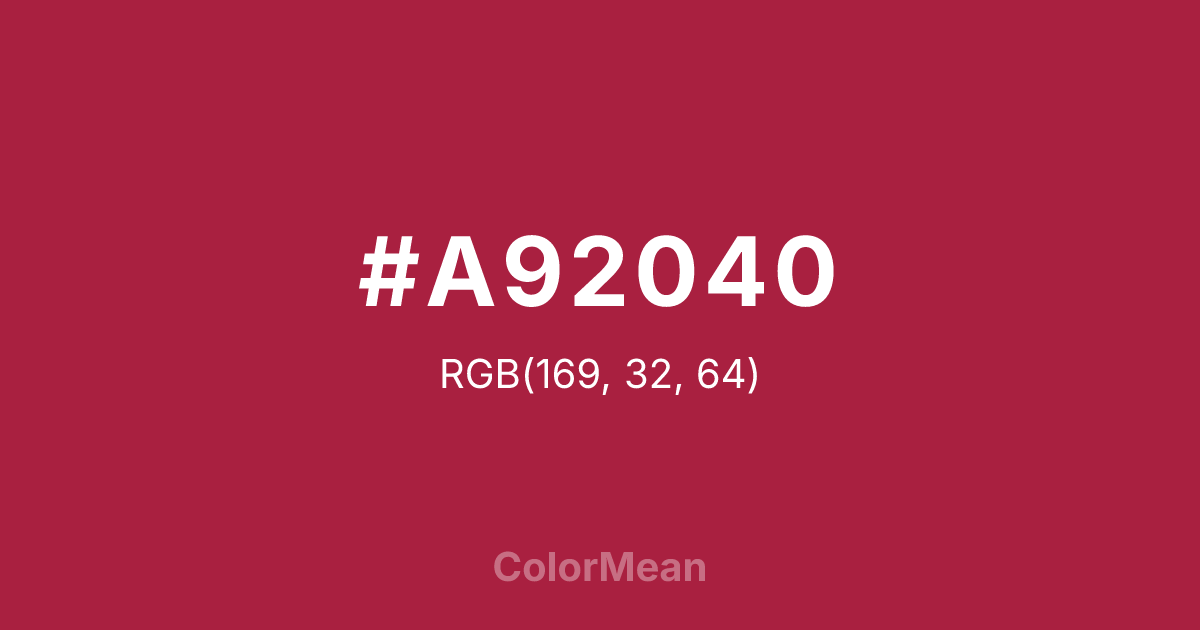 #A92040 color swatch