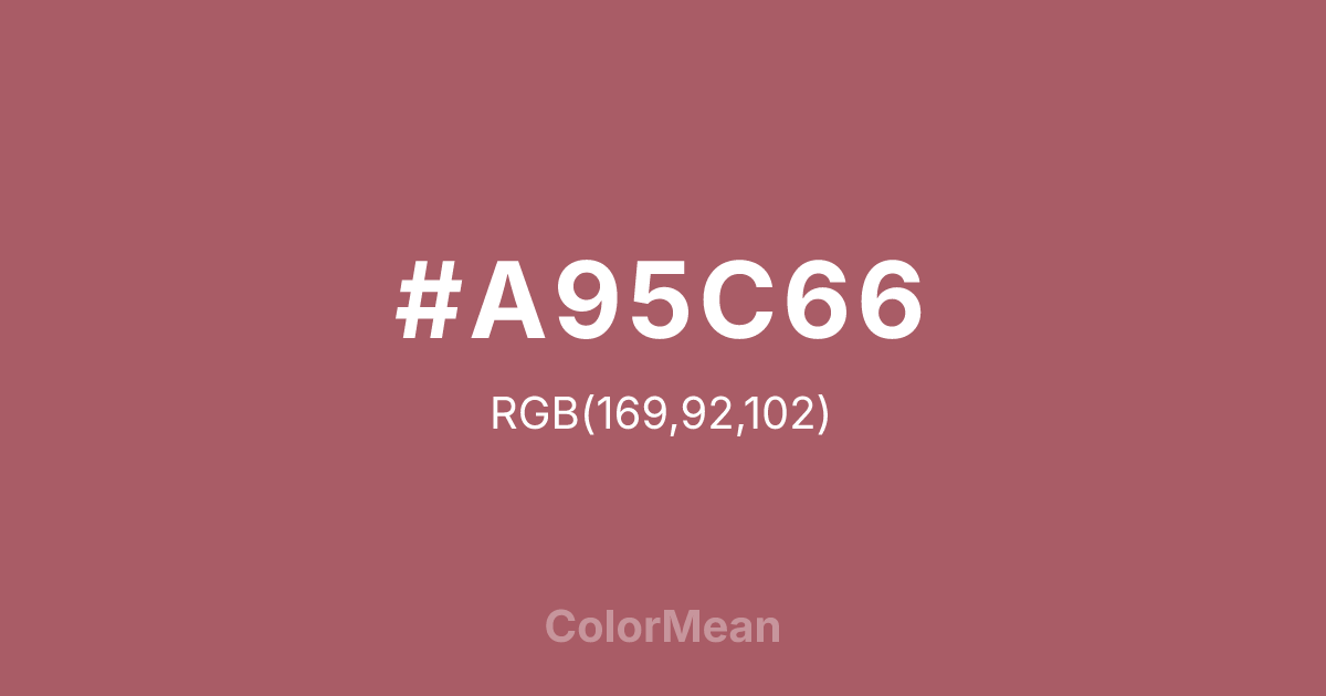 #A95C66 color swatch