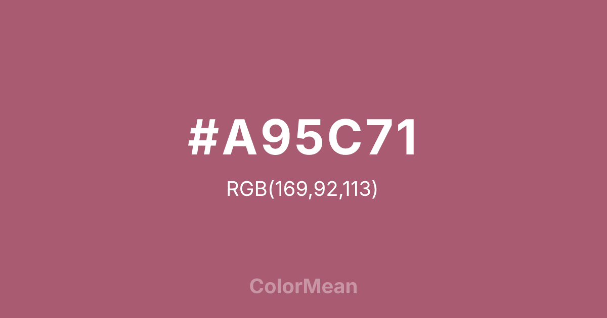 #A95C71 color swatch