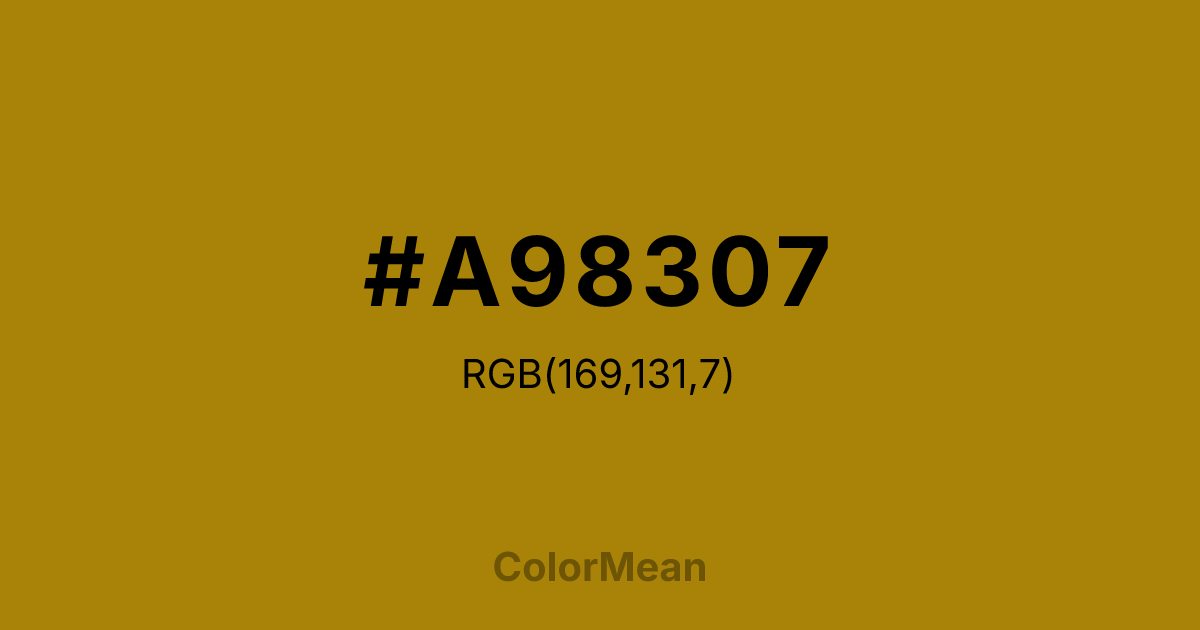 #A98307 color swatch