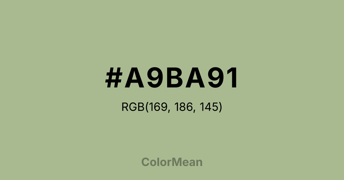 #A9BA91 color swatch