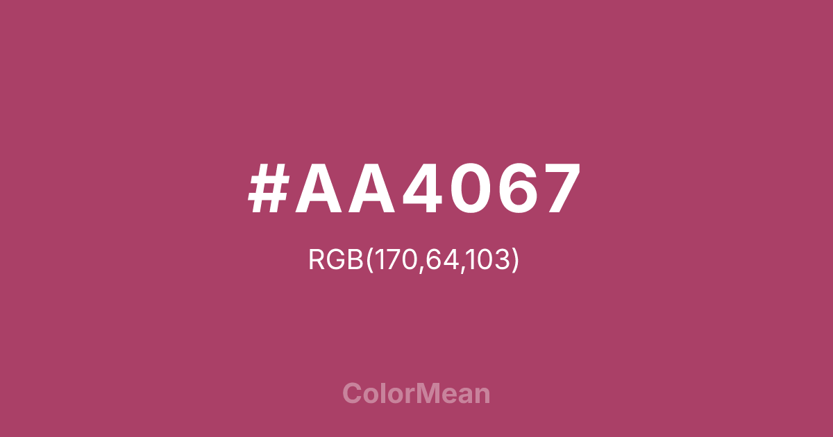 #AA4067 color swatch