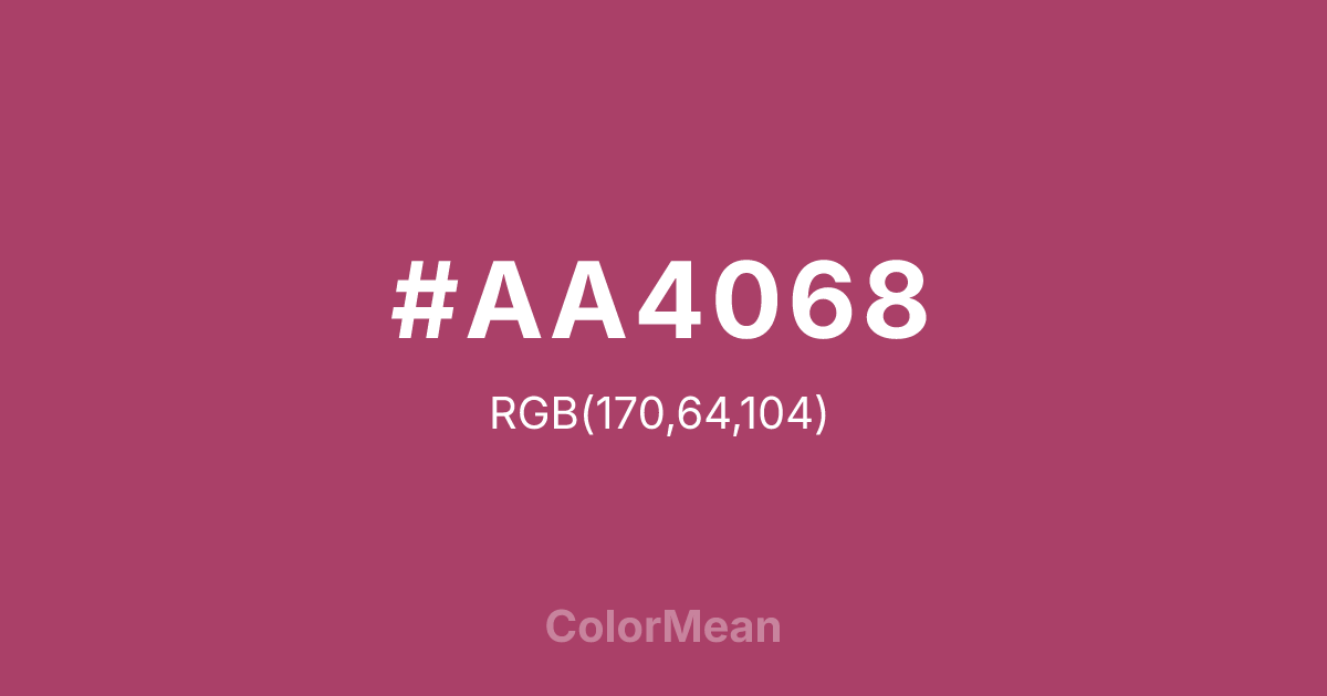 #AA4068 color swatch