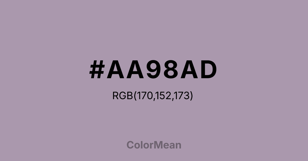 #AA98AD color swatch