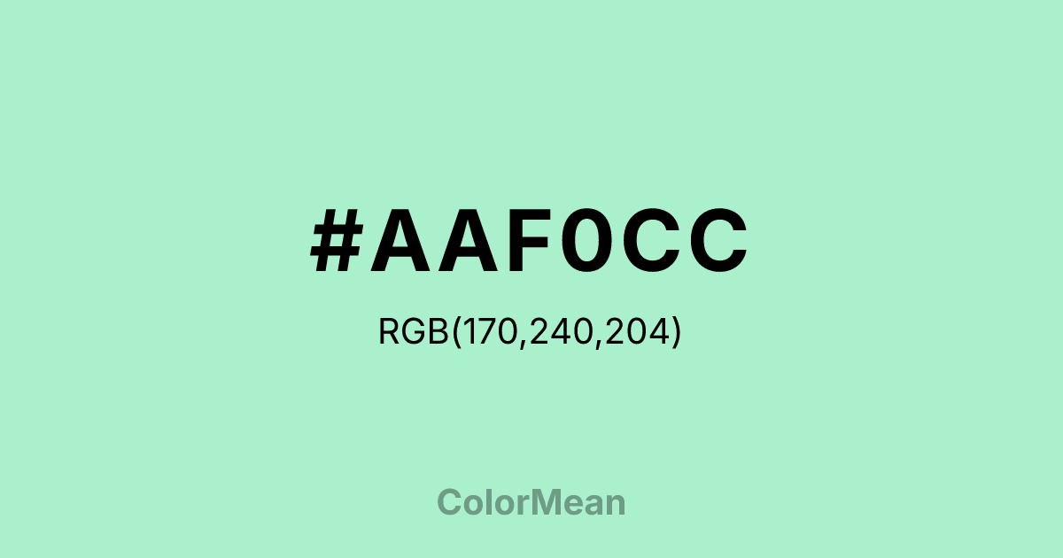 #AAF0CC color swatch